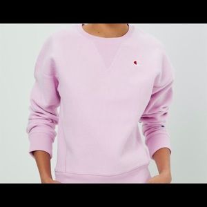 Simple light pink champion hoodie